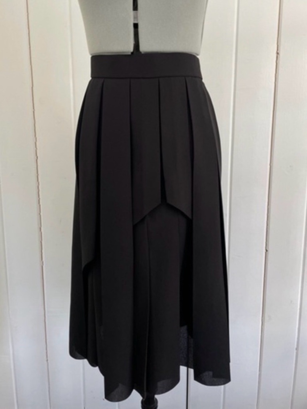 COS Layered Pleated Skirt asymmetrical black 4